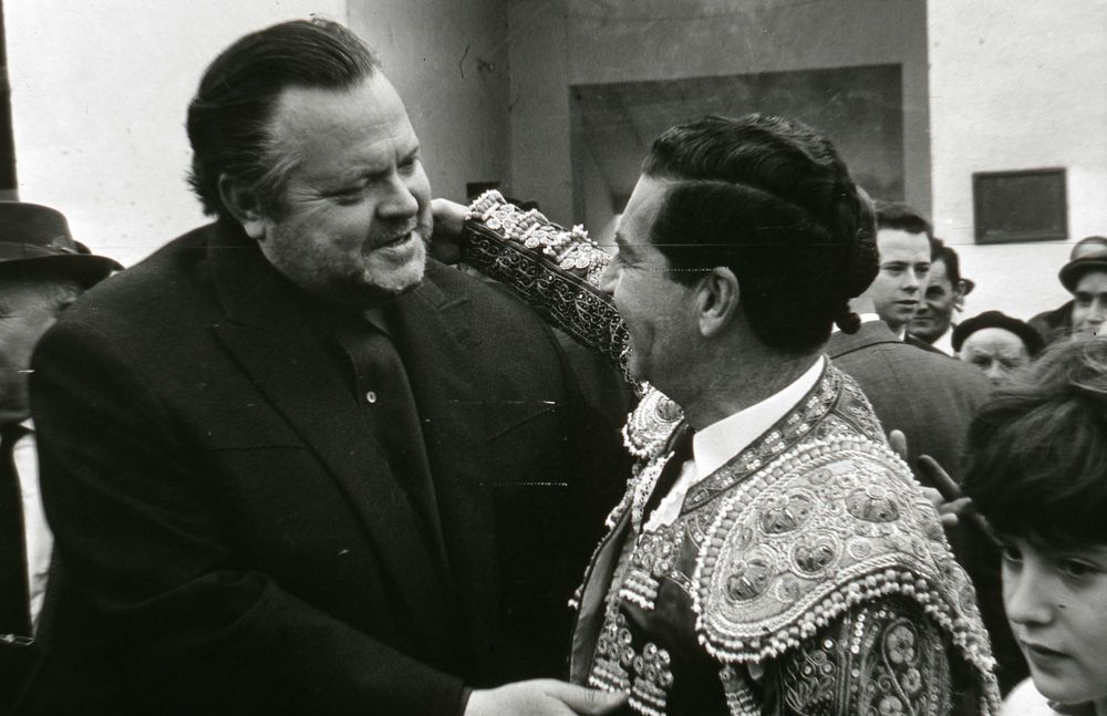 Orson Welles con torero Bienvenida